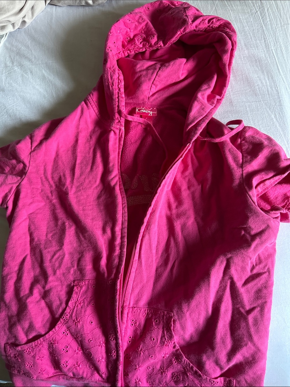 Girls' Candy Bright Pink Hooded Zip Jacket